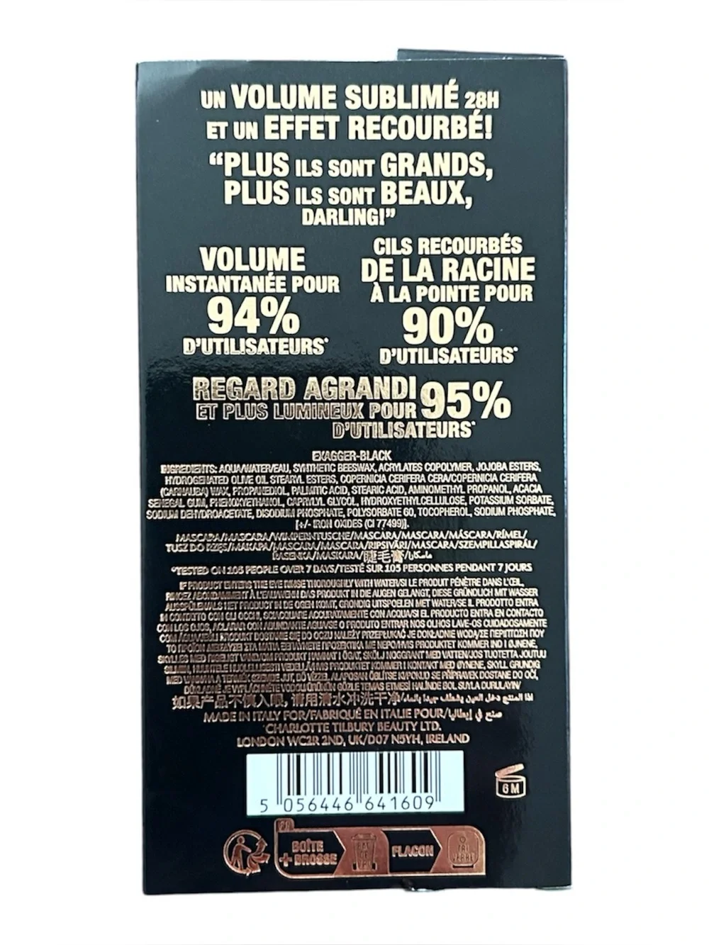Charlotte Tilbury Exagger-Eyes Volume Mascara - Black New